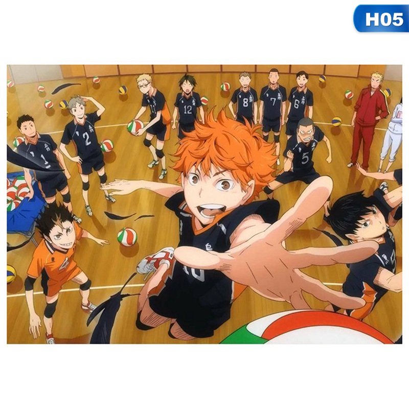 Áp phích trang trí tường họa tiết anime Haikyuu High School Volleyball
