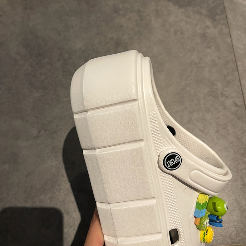 Giày Cao Gót Đế Dày 7cm Chống Trượt Thiết Kế Đục Lỗ Thời Trang Mùa Hè Cho Nữ