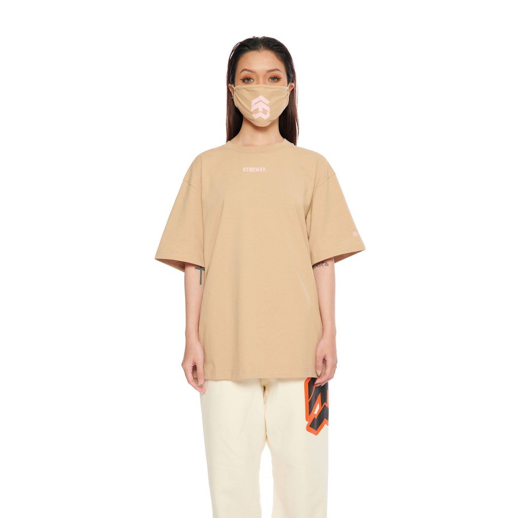 5THEWAY® /solid/ BIG LOGO MASK™ in WARM SAND aka Khẩu Trang Vàng Cát