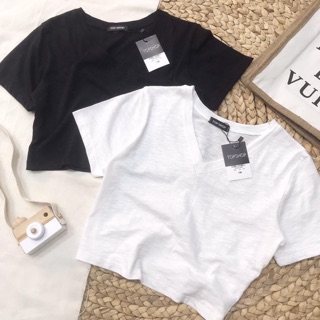 Áo croptop cổ tim cao cấp