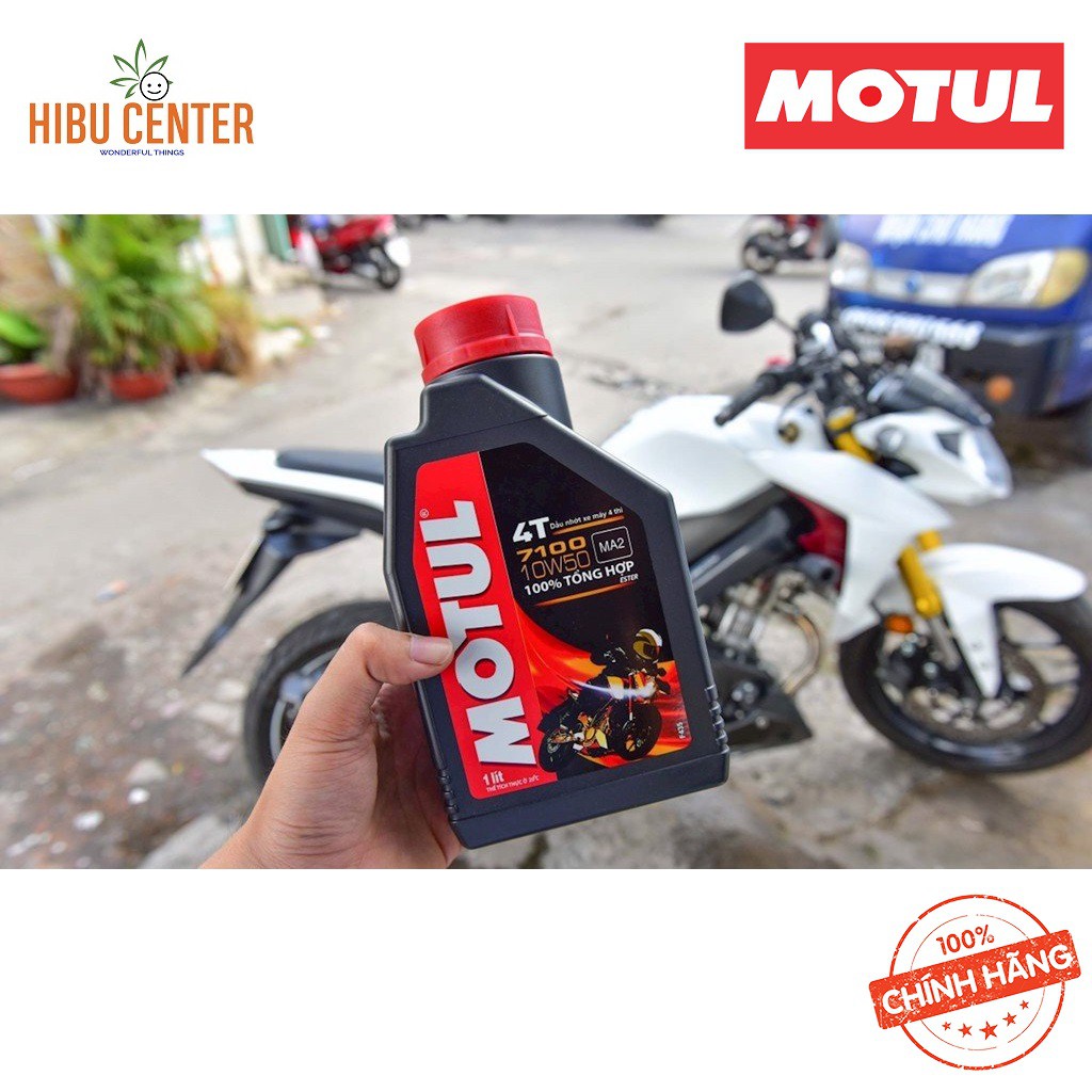 [Tốt Nhất] Dầu Nhớt Xe Máy 4 Thì Motul 7100 4T 10W50 MA2 (100% Tổng Hợp - Ester) 1 Lít – Hàng Chính Hãng – HIBUCENTER