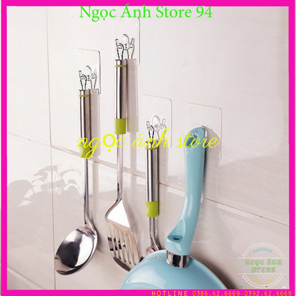 Combo 10 Miếng dán tường trong suốt chịu lực siêu chắc, siêu dính có móc shop ngọc ánh