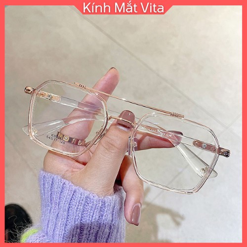 Kính Cận Nam Nữ Shopvita Gọng Kính Vuông Cao Cấp Kim Loại BỀN - ĐẸP - KHÔNG PHAI MÀU Thời Trang - VT9 | BigBuy360 - bigbuy360.vn