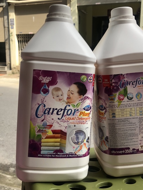 Nước giặt xả quần áo  6in1 CAREFOT THÁI LAN 3500ml siêu sạch, siêu thơm