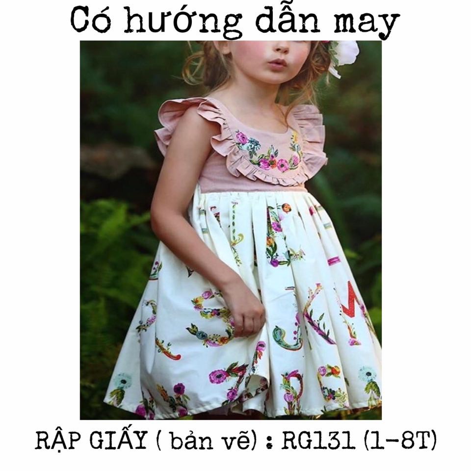 RG131_Rập giấy may váy bé gái