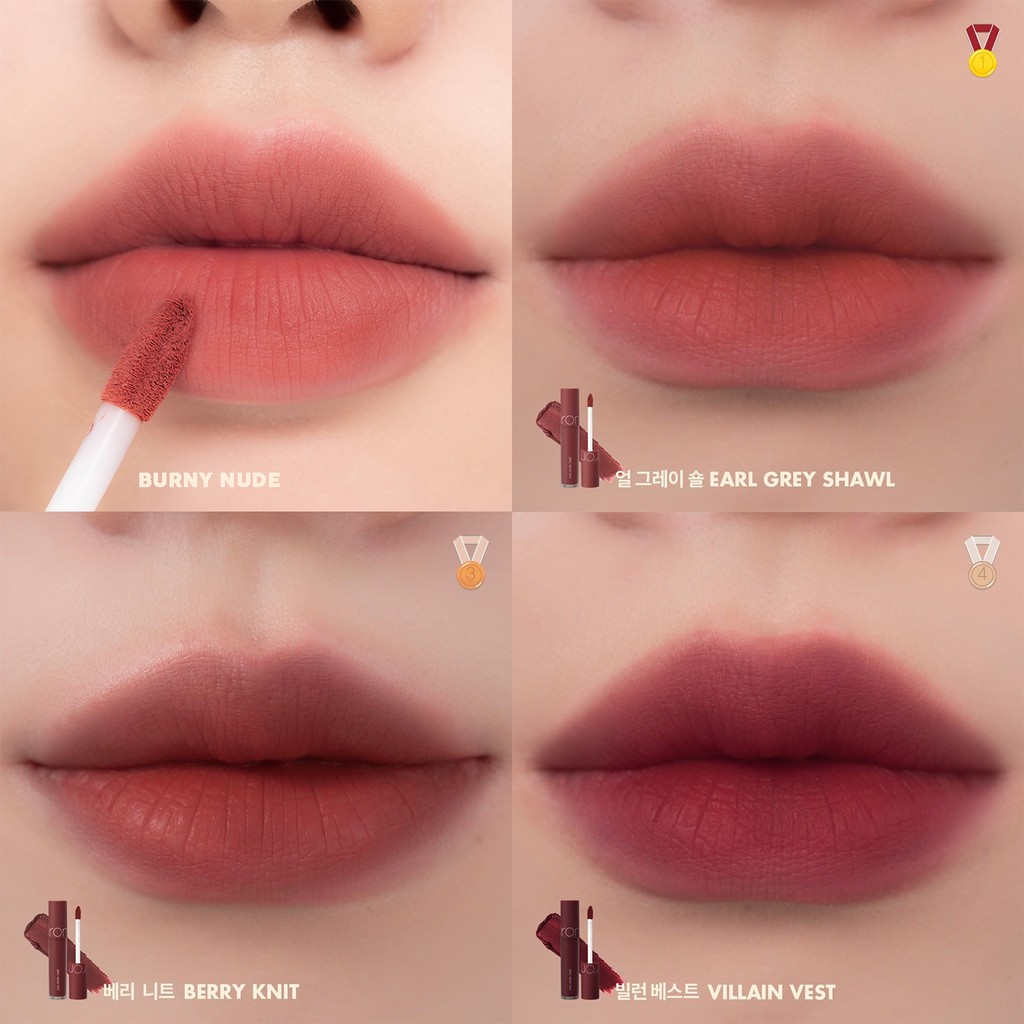 [TOP 1 UY TÍN] [MÀU MỚI 16-21] Son Kem Lì Romand Zero Velvet Lip Tint (Bill Hàn) NEW