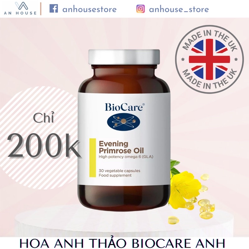 [Made in UK] Hoa anh thảo BioCare Anh 30 viên