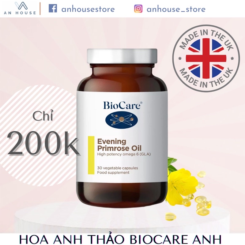 [Made in UK] Hoa anh thảo BioCare Anh 30 viên