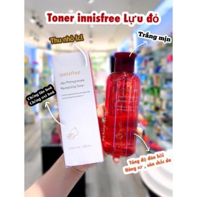 Nước Hoa Hồng Lựu Đỏ, Toner Lựu Đỏ Innisfree 200ml Cấp Ẩm, Se Khít Lỗ Chân Lông - 2022 - Bini.store.official