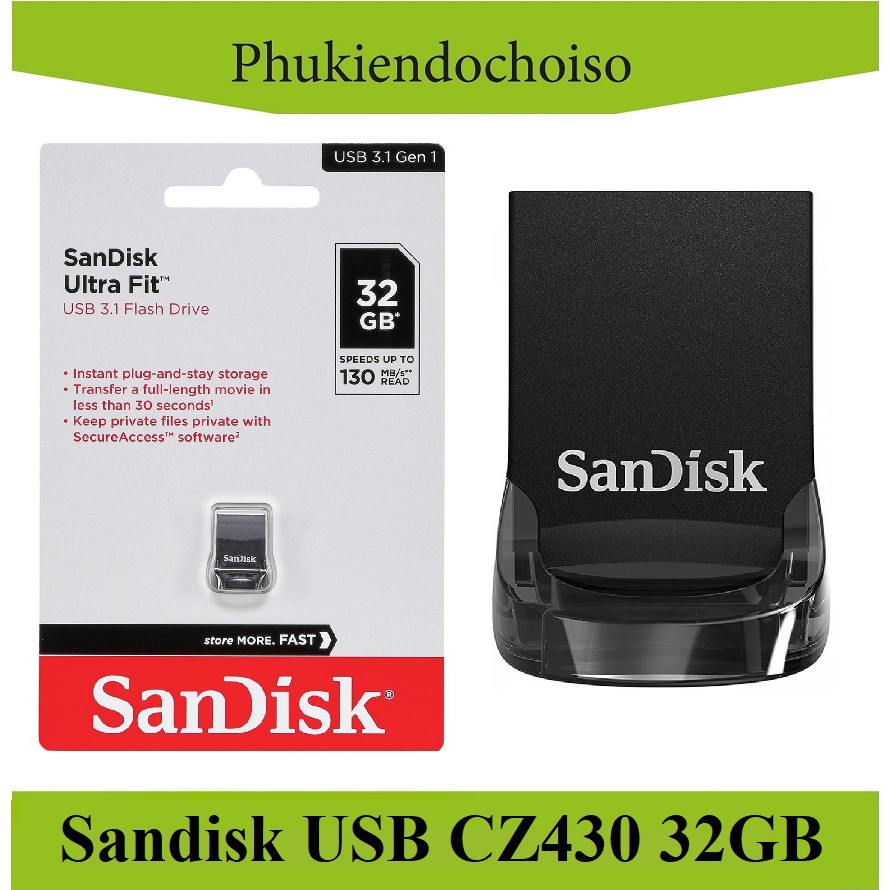 USB 3.1 CZ430 Ultra Fit 32GB 130MB/s