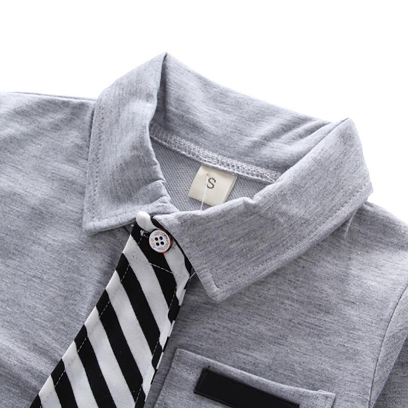 💕 My Baby 💕 Bộ quần áo dài tay màu trơn cho bé trai