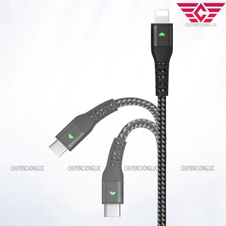 Cáp sạc nhanh dây dù 3.0A dài 2m, có đèn led mã LANEX LTC - N14