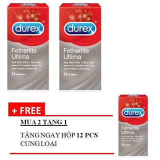 Bộ 2 hộp bao cao su Durex Fetherlite Ultima 24 bao