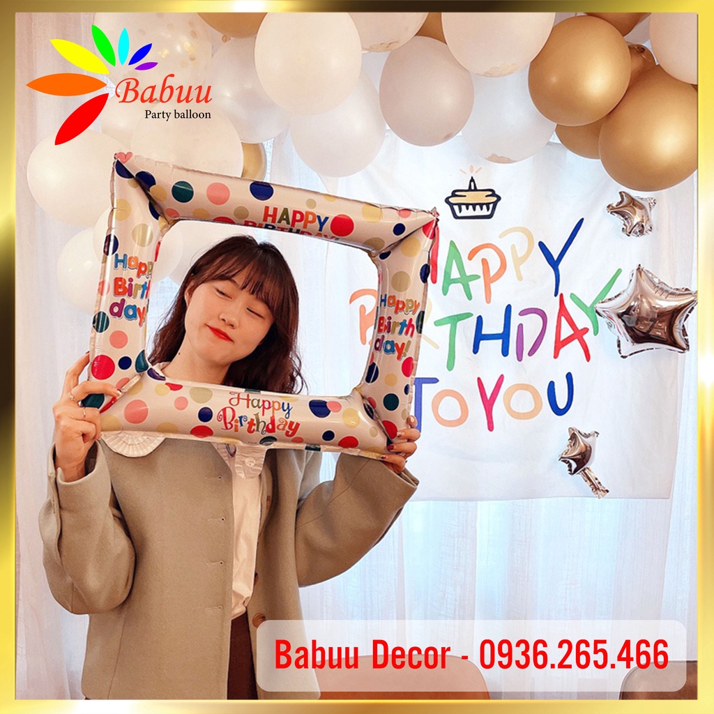 Bóng hình khung chụp ảnh trang trí sinh nhật Babuu Decor