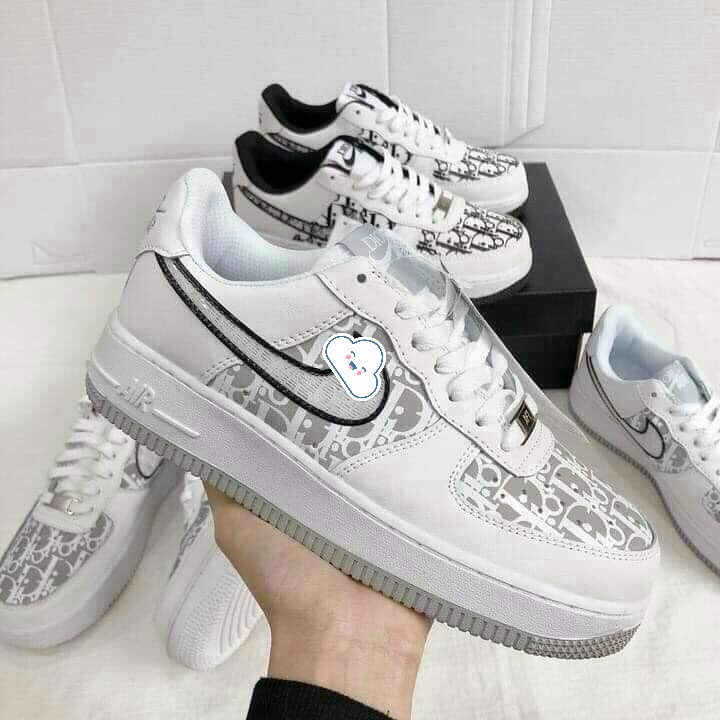 Giày thể thao AF1 đế xám đế đen hàng SC nam nữ cực chất - Sneaker Air Force 1 nam nữ hot trend hàng FullBox