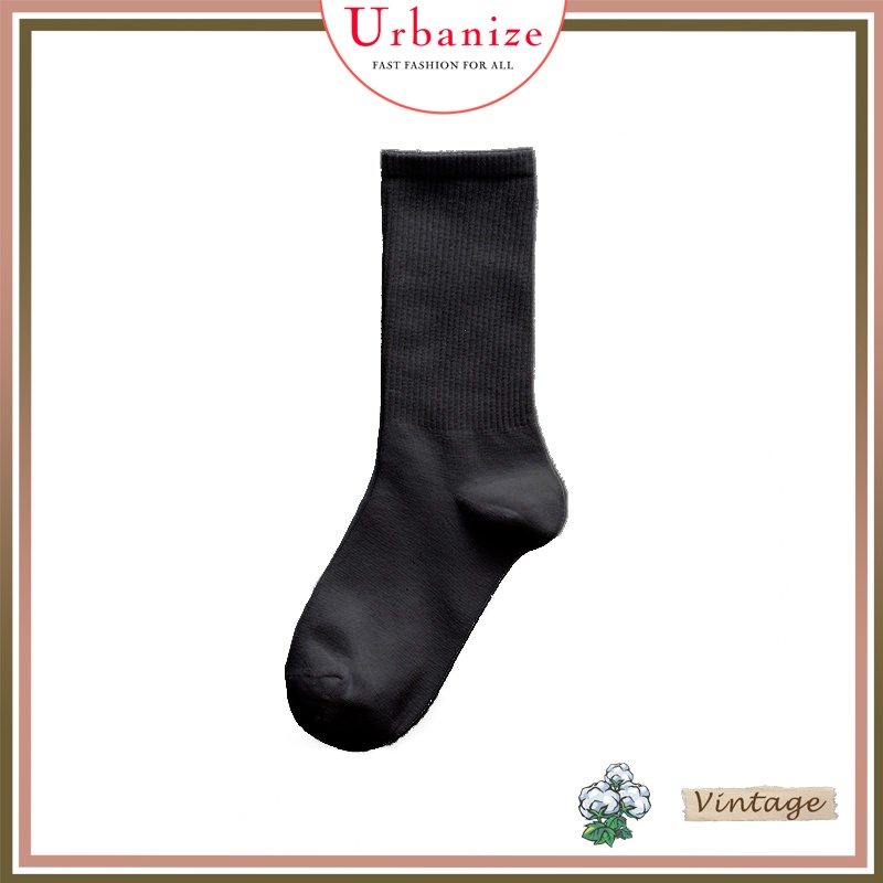 Tất vớ nữ cổ cao unisex trắng đen cotton êm ái thêu chữ X giá sỉ Urbanize