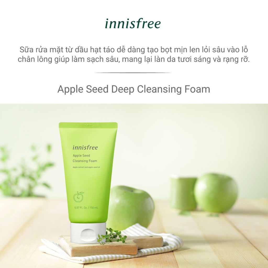 Sữa Rửa Mặt Innisfree 150g Sạch Da, Ngừa Mụn, Kiểm Soát Dầu, Ngừa Lão Hóa Hàn Quốc