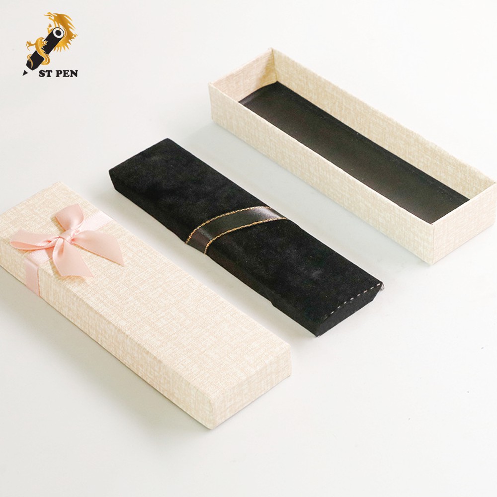 Hộp Bút Quà Tặng Có Nơ - Hộp Bút Ký Nữ,Văn Phòng Phẩm Bút Ký Quà Tặng