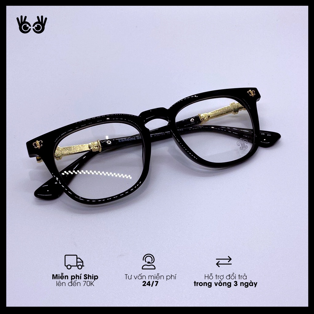 Gọng Kính Cận Nam Nữ CH mắt vuông màu sắc thời trang GKC02