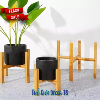 Kệ để chậu cây, Đôn gỗ để cây cảnh trang trí nhà cửa bằng gỗ tự nhiên
