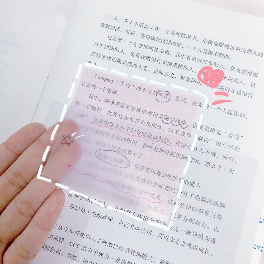 Set 50 Tờ Giấy Ghi Chú Trong Suốt Chống Nước Tự Dính Phong Cách Hàn Quốc