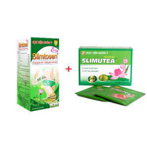 Giảm cân Slimtosen extra + 1 hộp trà slimutea date mới nhất HVQY