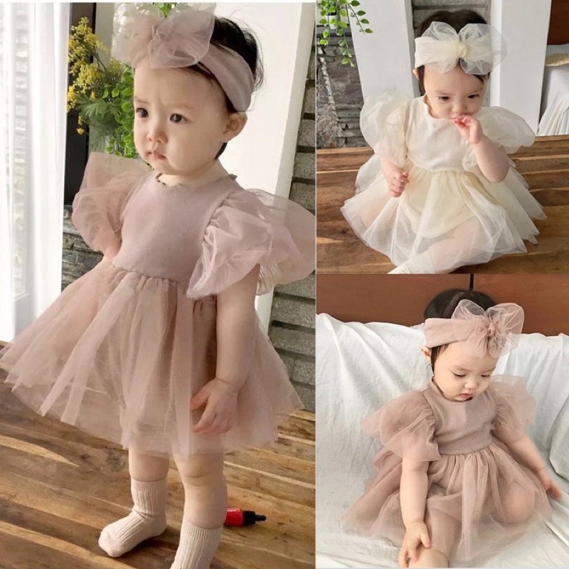 Váy bánh bèo công chúa kèm tuaban cho bé gái 3-13kg