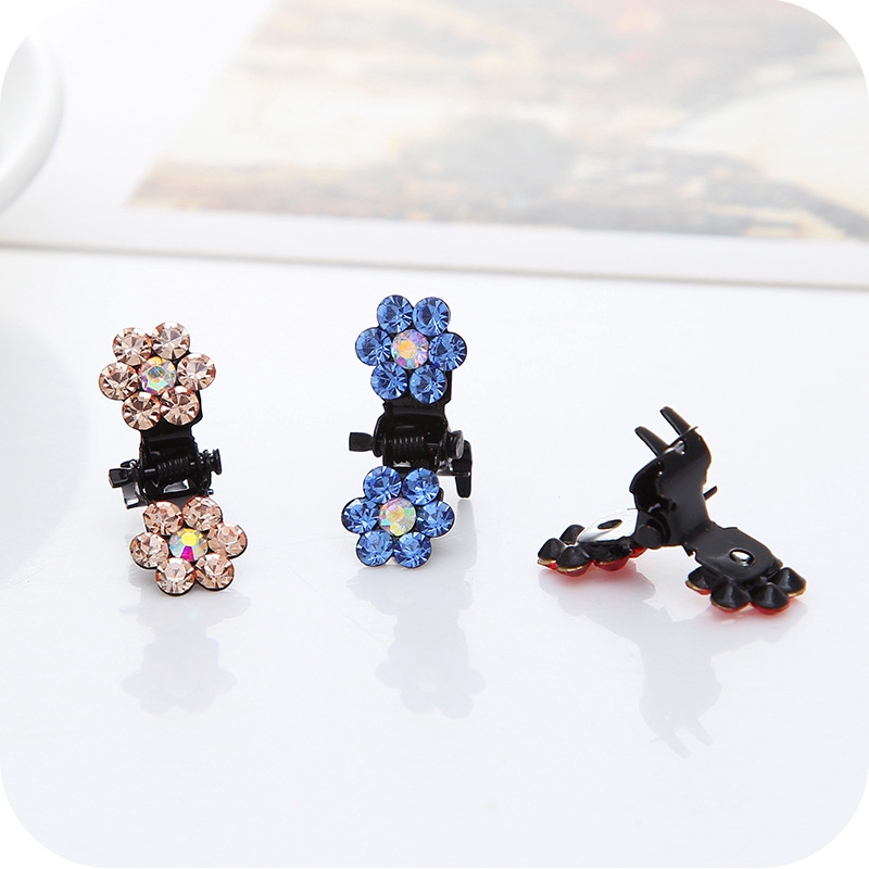 Trẻ em tóc bắt đồ trang sức cô gái bé tấm tóc pha lê bắt clip mận rhinestone tóc clip phụ kiện tóc bán buôn