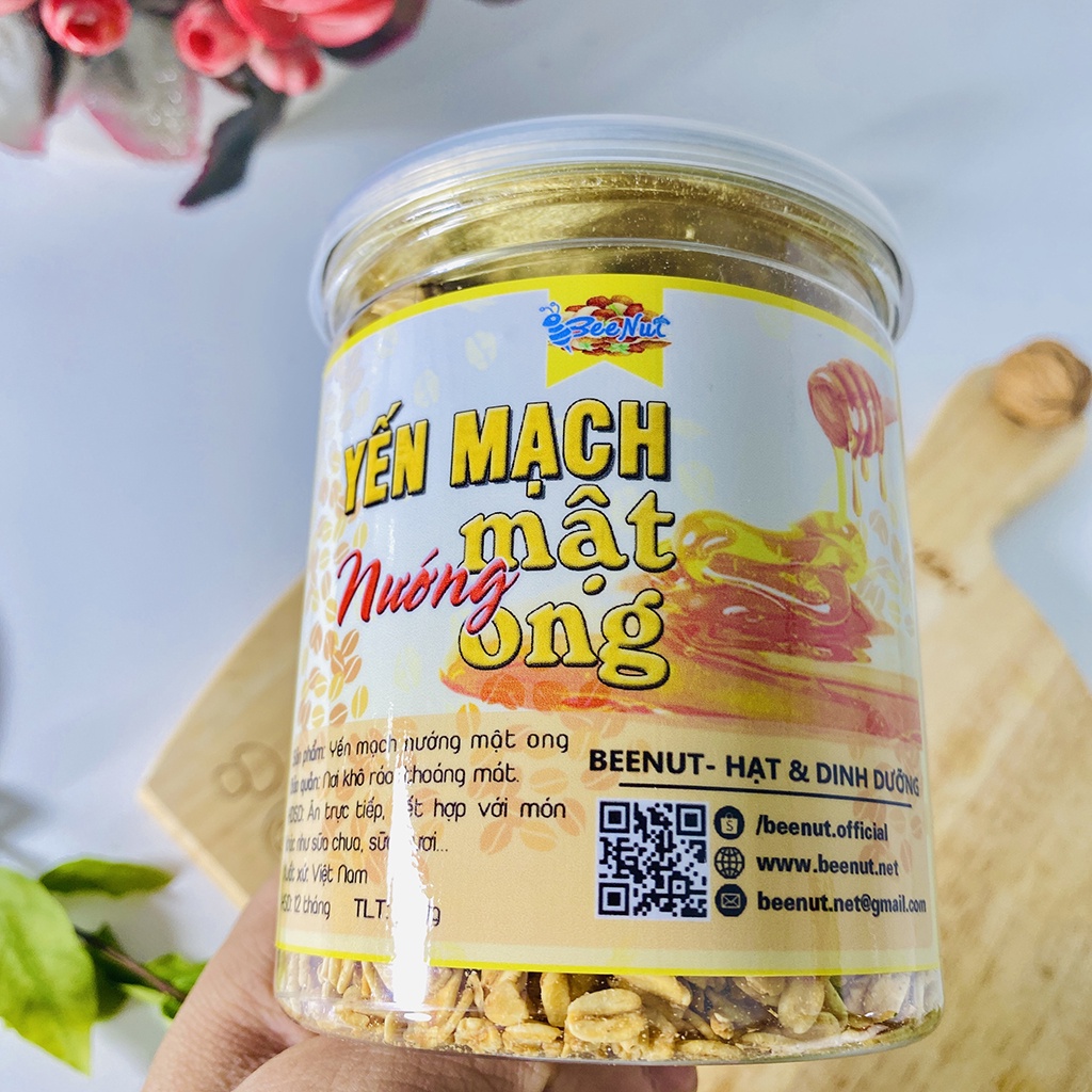 Yến mạch nướng mật ong vị truyền thống, yến mạch làm ngũ cốc granola - Thực phẩm healthy BeeNut