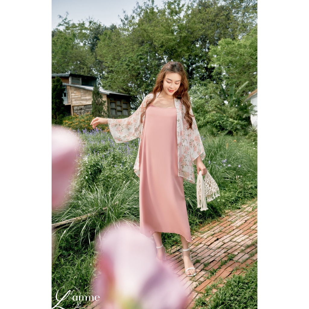 Đầm Bầu Đẹp Hai Dây Cami Dress Chất Lụa Không Nhăn Thoáng Mát By LAMME