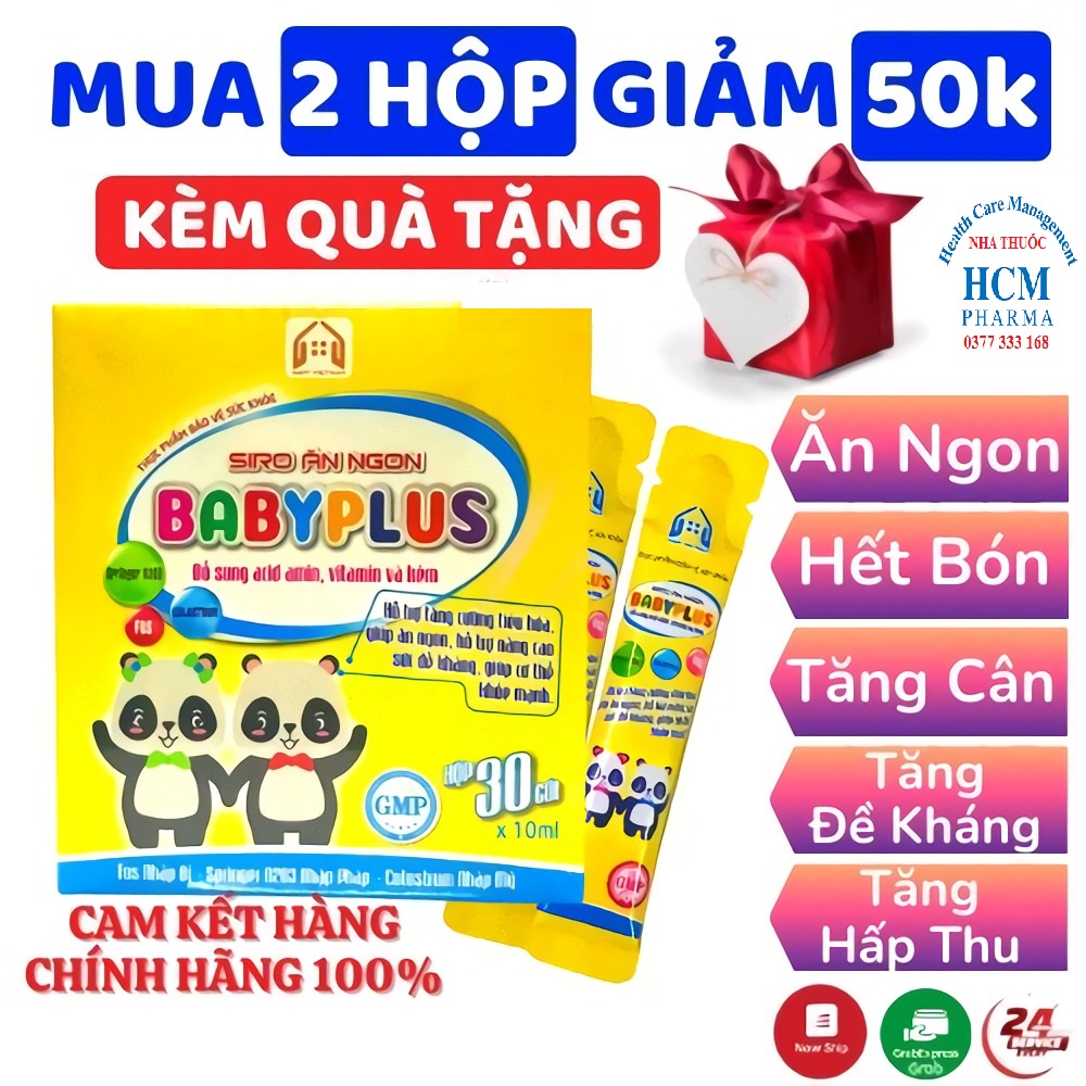 Baby plus siro ăn ngon cho bé chính hãng hộp 30 gói HCM11