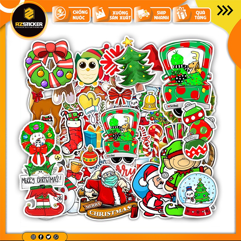 Set Sticker Noen | STK 121 | Sticker Dán Nón Bảo Hiểm, Điện Thoại, Laptop, Bình Nước...Chống Nước, Chống Bay Màu.