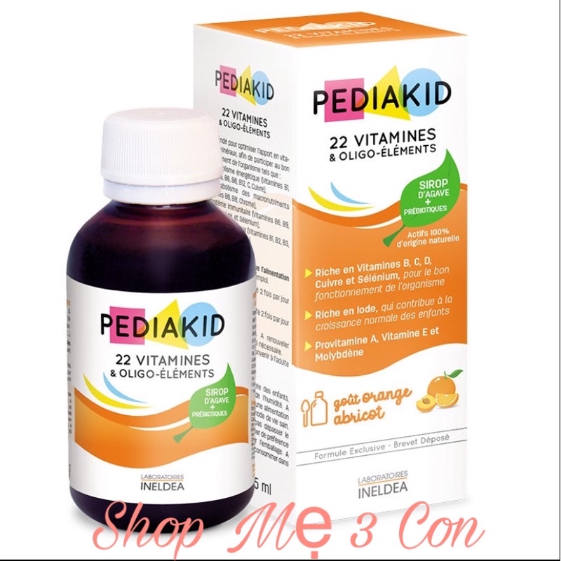 Siro Pediakid 22 Vitamin Pháp 125ml