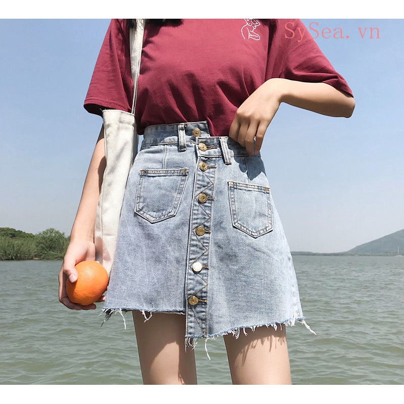 Chân Váy Jean Chữ A Thời Trang Dành Cho Nữ