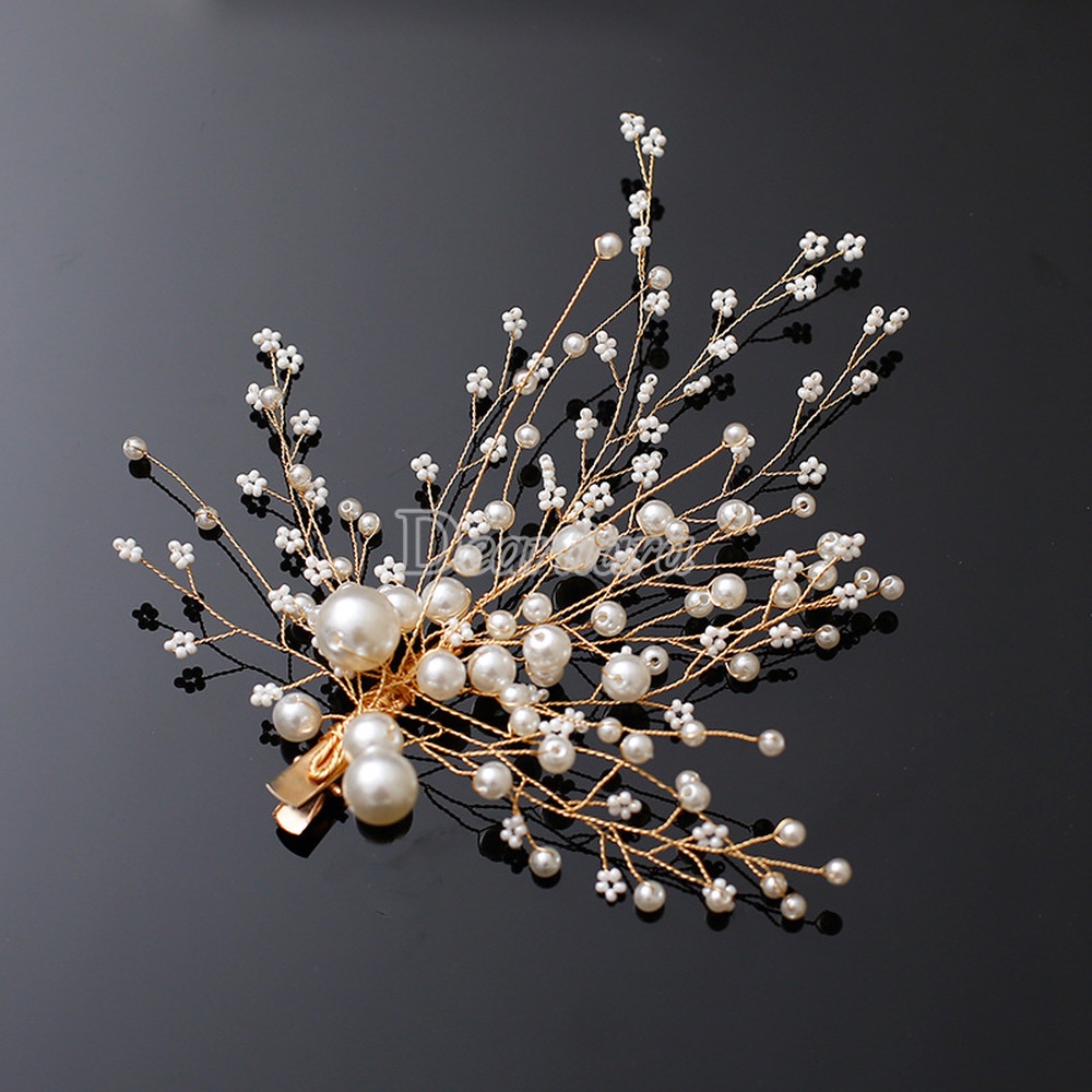 Kẹp Tóc Đính Ngọc Trai Thời Trang Cho Cô Dâu