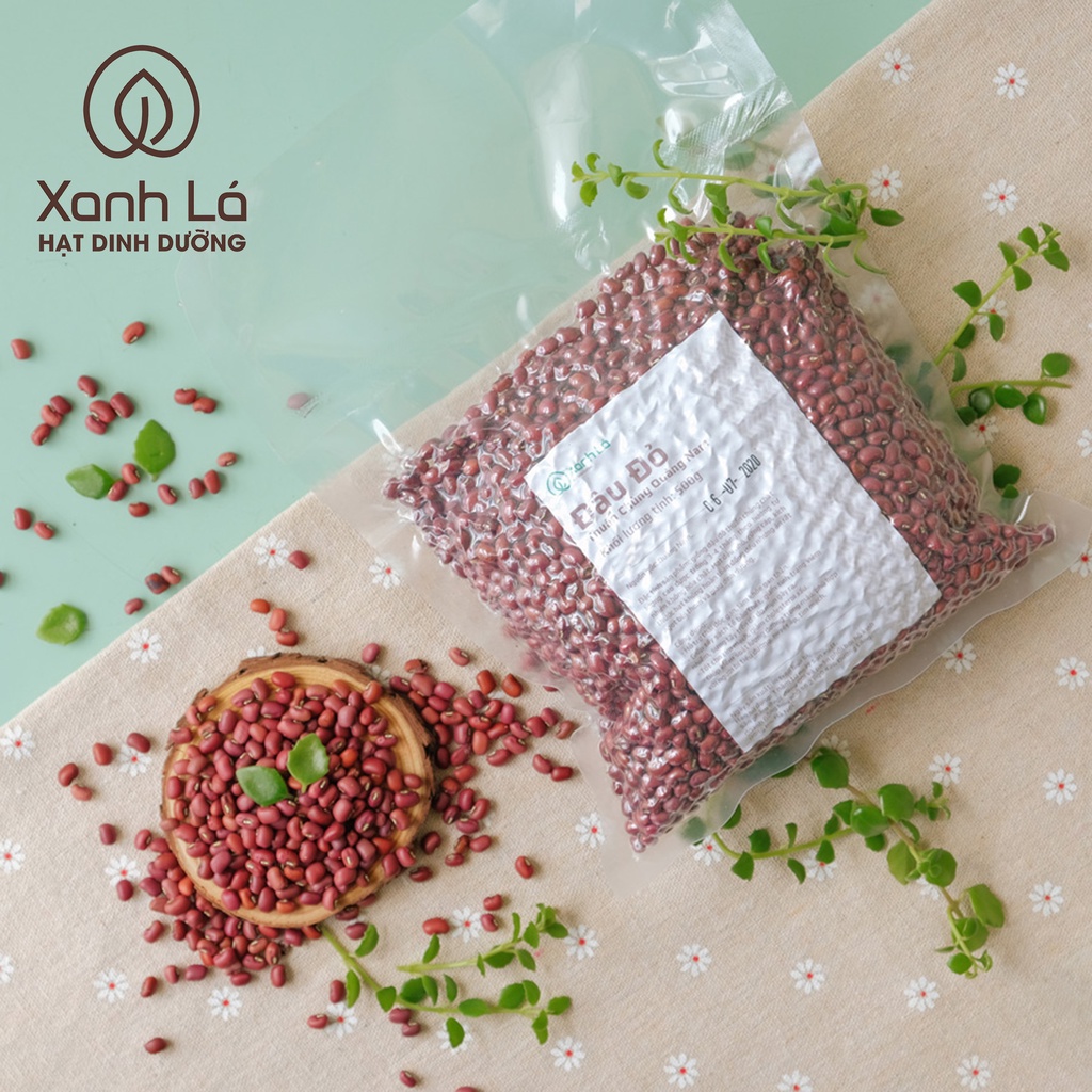 500g Đậu đỏ nhỏ / Đỗ đỏ nhỏ quê sạch thuần chủng Xanh Lá siêu bở, không chất bảo quản, hút chân không cẩn thận | BigBuy360 - bigbuy360.vn