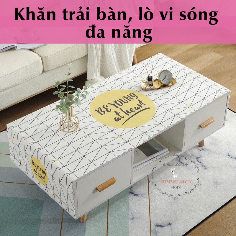 [SẴN-ĐẸP] Khăn trải bàn, phủ bàn trà trang trí phòng khách, lò vi sóng, máy giặt, tủ lạnh, mẫu mới nhất