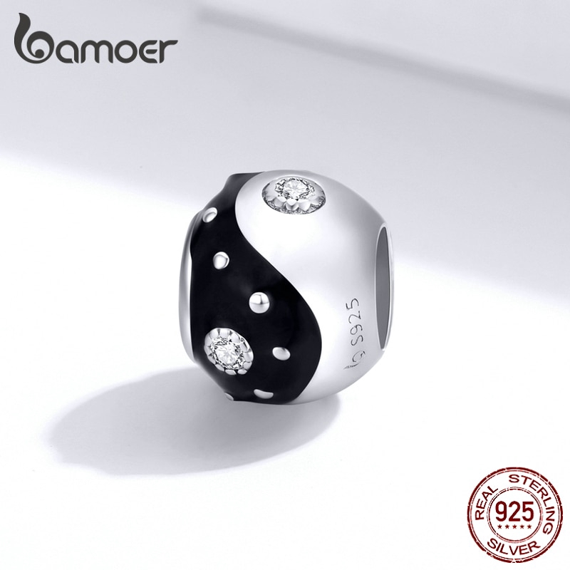 Hạt xỏ vòng tay Bamoer DIY bằng bạc thật dùng để vòng tay/dây chuyền