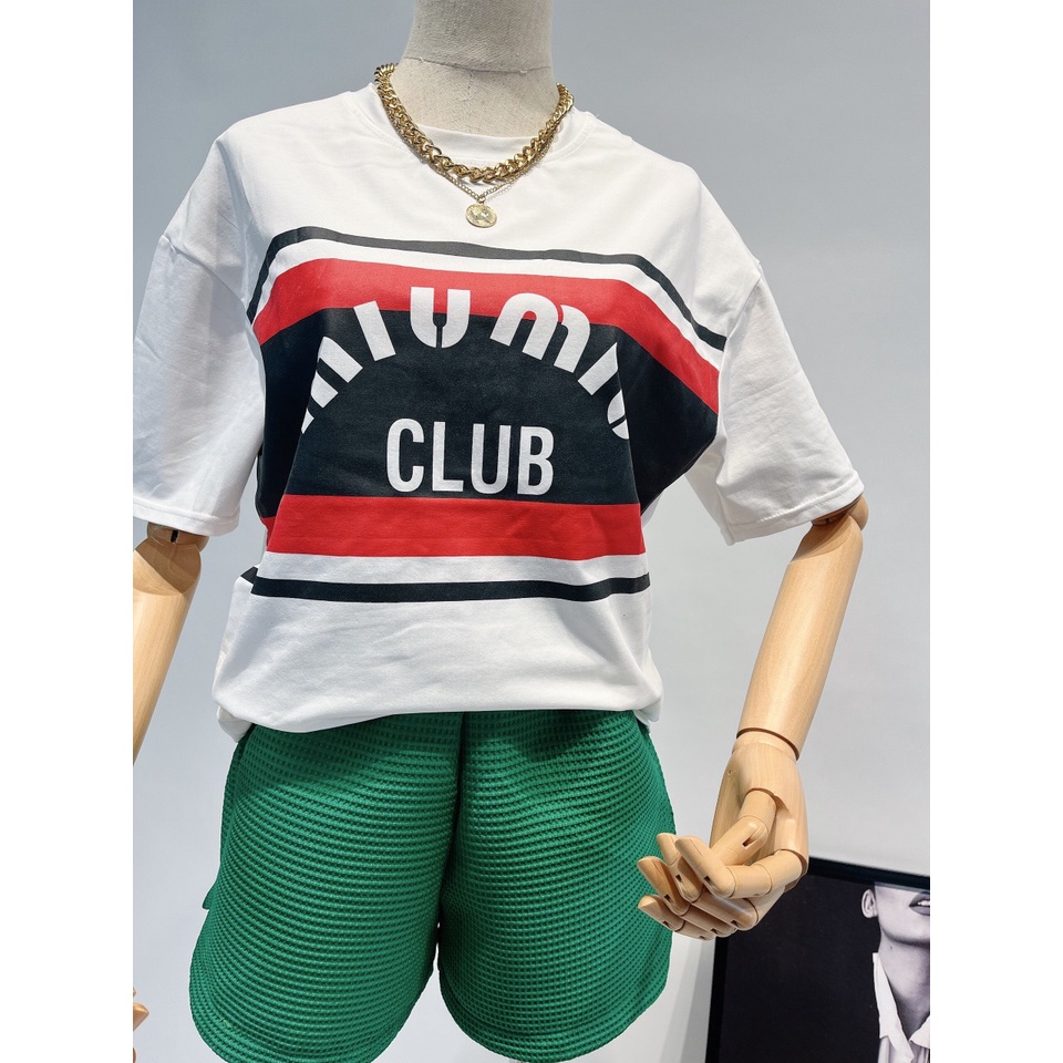 Áo thun nữ ngắn tay in chữ Miumiu, Milano, D.ior  chất cotton 100% siêu mịn mát