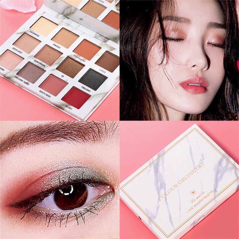 Bảng Phấn Mắt 12 Màu Geometry Lameila Có Gương Sang Trọng 0027