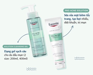 Sữa Rửa Mặt Eucerin Pro Acne Solution Gentle Cleansing Foam 150g