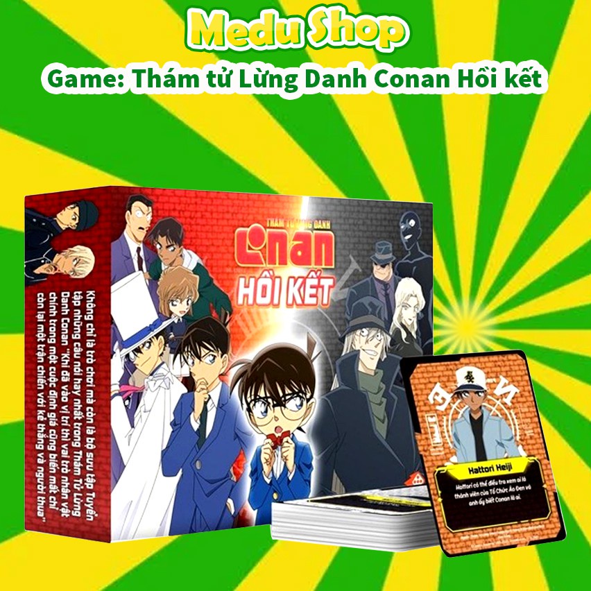 ✱❇Thám Tử Lừng Danh Conan Hồi Kết - Bộ trò chơi BoardGame Cực hấp dẫn cho các bạn trẻ Đồ giáo dục MeduShop