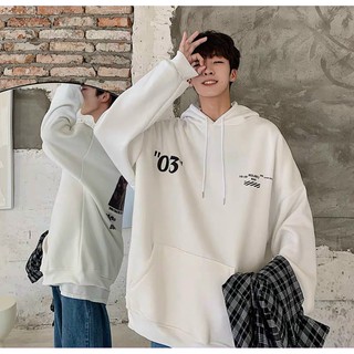 ÁO HOODIE "03" UNISEX (ĐEN, TRẮNG)