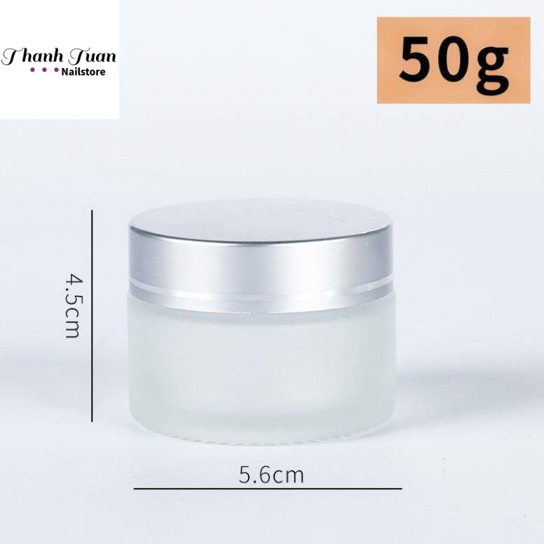 Hũ thủy tinh đựng mỹ phẩm, bột làm nail các loại  - Phụ kiện đồ nail