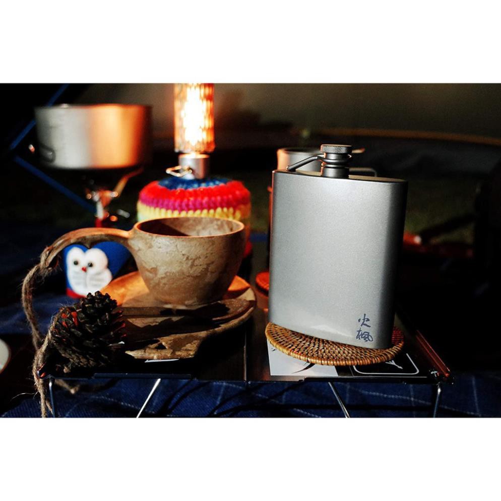 Bình đựng rượu Bacchus Titanium Hip Flask 200ML
