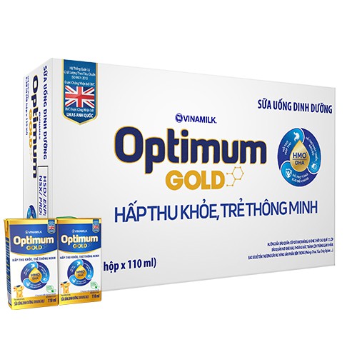 Thùng 48 hộp Sữa bột pha sẵn Vinamilk Optimum gold 110ml