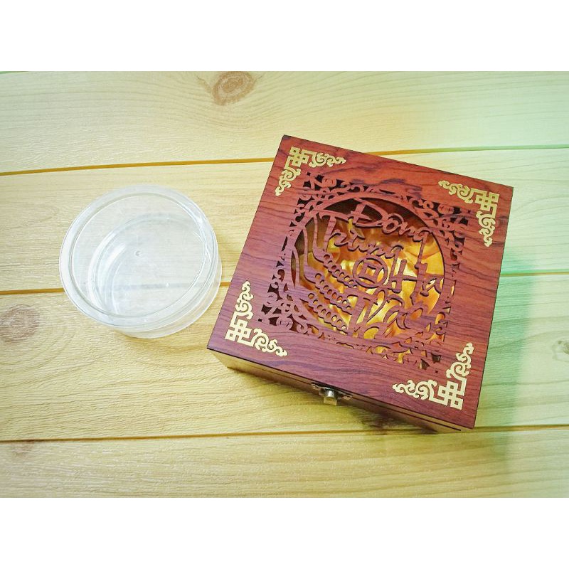 Hộp gỗ đựng Đông Trùng Hạ Thảo cao cấp siêu sang 2 size cho khách.