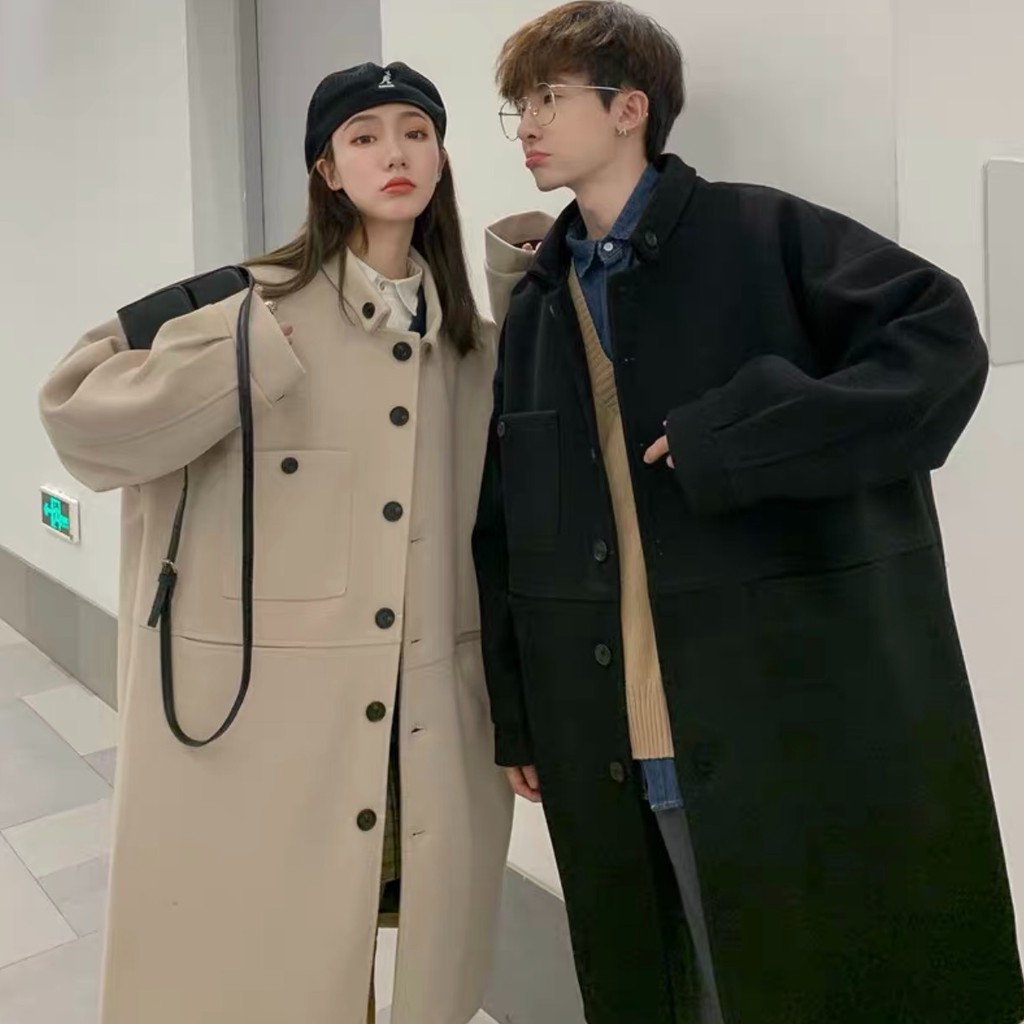 ÁO KHOÁC DẠ ĐÔI NAM NỮ PHONG CÁCH HÀN QUỐC