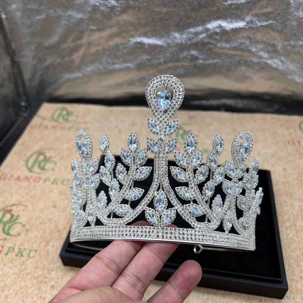 Vương miện các cuộc Thi Thanh Lịch đá đẹp cao 10 cm mẫu T9 2022 Giangpkc  Phụ kiện cưới Giang