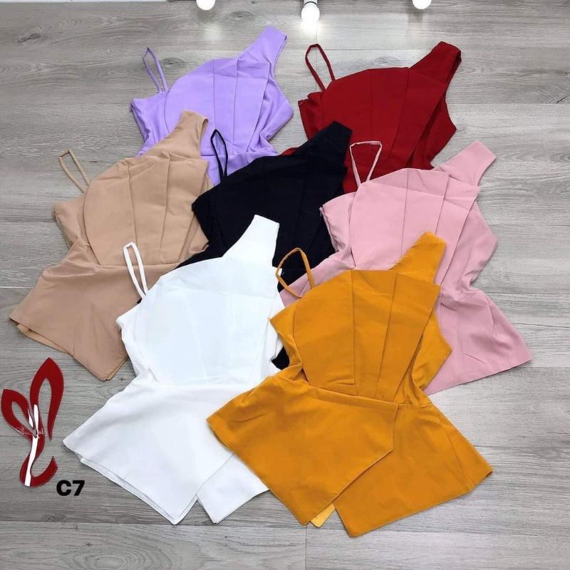 áo peplum lệch vai